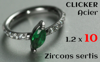 Clicker 1.2 x 10 Acier - zircons sertis