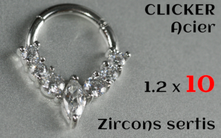 Clicker 1.2 x 10 - zircon sertis - Acier