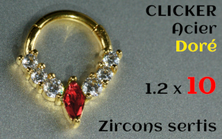 Clicker 1.2 x 10 - zircon sertis - Acier dore