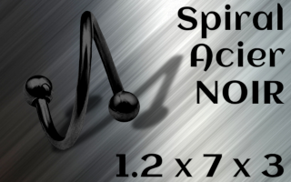 Spiral acier Noir 1.2 x 7 x 3