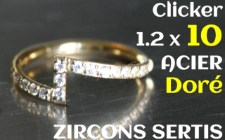 clicker acier Dore 1.2 x 10 zircons sertis