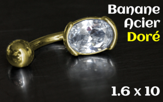 Banane Acier dore 1.6 x 10