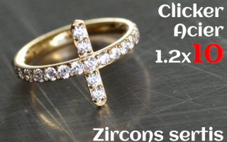 clicker acier Dore 1.2 x 10