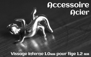 Accessoire Acier - vissage interne 1.0mm pour tige 1.2 mm
