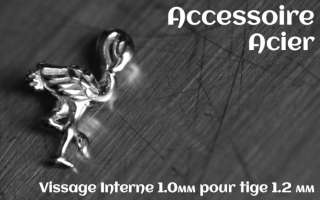 Accessoire Acier - vissage interne 1.0mm pour tige 1.2 mm