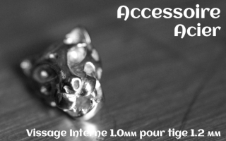 Accessoire Acier - vissage interne 1.0mm pour tige 1.2 mm