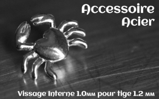 Accessoire Acier - vissage interne 1.0mm pour tige 1.2 mm