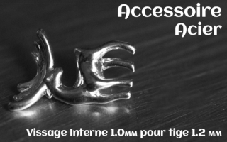 Accessoire Acier - vissage interne 1.0mm pour tige 1.2 mm