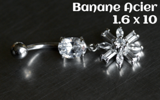 Bananes Acier 1.6 x 10 zircon
