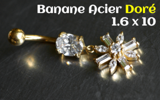Bananes Acier dore 1.6 x 10