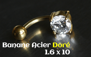 Bananes Acier dore 1.6 x 10