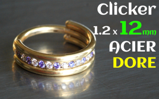 Clicker Acier Dore 1.2x12