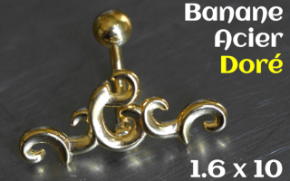 Banane acier Dore 1.6 x 10