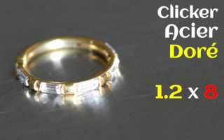 Clicker acier dore 1.2 x 8