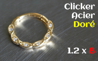 Clicker acier doré 1.2 x 8