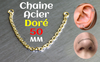 chainette Acier doree 50mm
