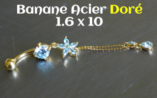 Banane Acier Dore 1.6 x 10