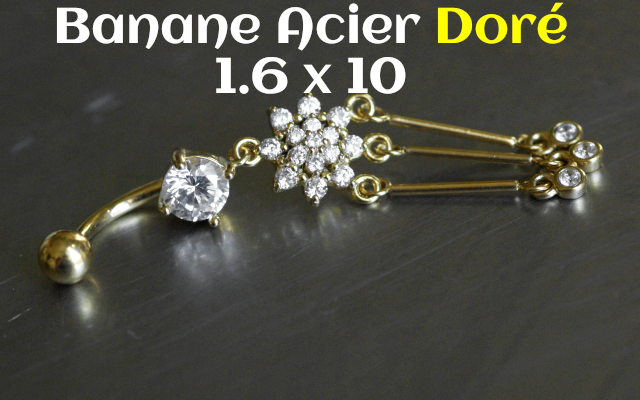 Banane Acier Dore 1.6 x 10