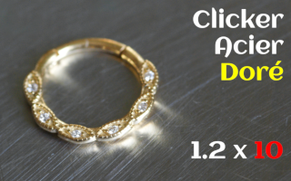 Clicker Acier dore 1.2 x 10