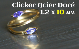 Clicker Acier 1.2 x 10 dore - zircon sertis