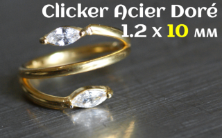 Clicker Acier 1.2 x 10 dore - zircon sertis