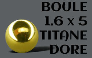 Boule Titane Dore 1.6 x 5