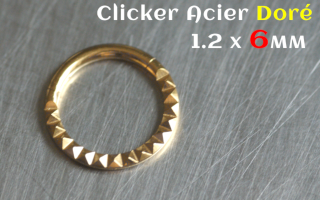 Clicker Acier Dore 1.2 x 6