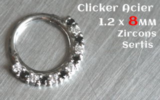 Clicker Acier 1.2 x 8 - zircon sertis