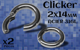 Clicker Acier 2 x 14 mm