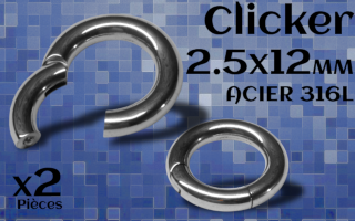 Clicker Acier 2.5 x 12 mm