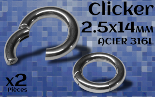 Clicker Acier 2.5 x 14 mm