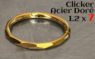 Clicker Acier dore 1.2x7 mm