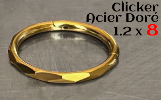 Clicker Acier dore 1.2x8 mm