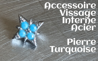 Accessoire vissage interne Acier - design turquoise