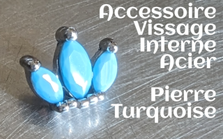Accessoire vissage interne Acier - design turquoise
