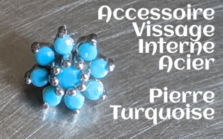 Accessoire vissage interne Acier - design turquoise
