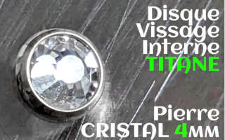 Disque TItane Zircon 4 mm - vissage 1.2 mm pour tige 1.6 mm (derrmal)
