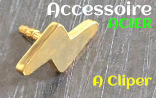 Accessoire a clipper Acier dore