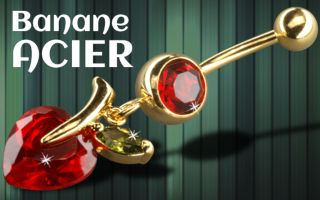Banane Acier Dore 1.6 x 10