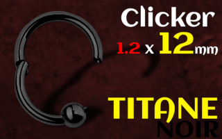 Clicker Titane Noir - boule 4 mm