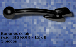 Bananes Acier Noir 1.2 x 8 x 3 - eclair