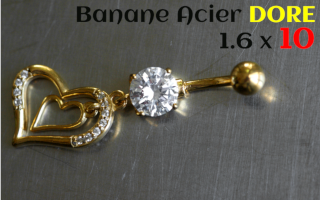 Banane Acier Dore 1.6 x 10