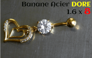 Banane Acier Dore 1.6 x 8