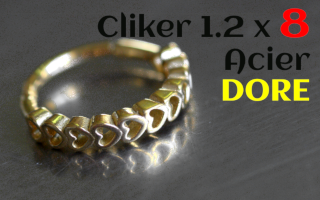 Clicker Acier Dore 1.2 x 8
