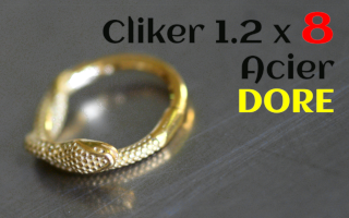 Clicker Acier Dore 1.2 x 8