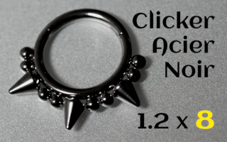 Clicker Acier Noir 1.2 x 8