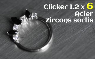 Clicker Acier 1.2 X 6 - zircons sertis