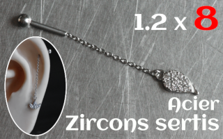 Microbell chaine acier - 1.2 x 8
