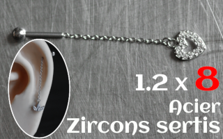 Microbell chaine acier - 1.2 x 8