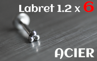 Labret 1.2 x 6 Acier
